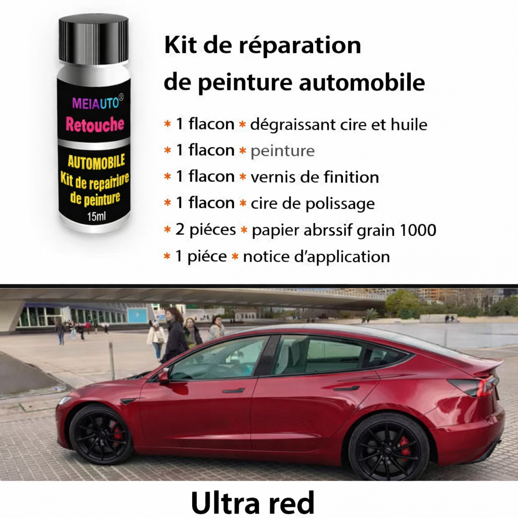 Kit complet de réparation / retouche peintures Tesla