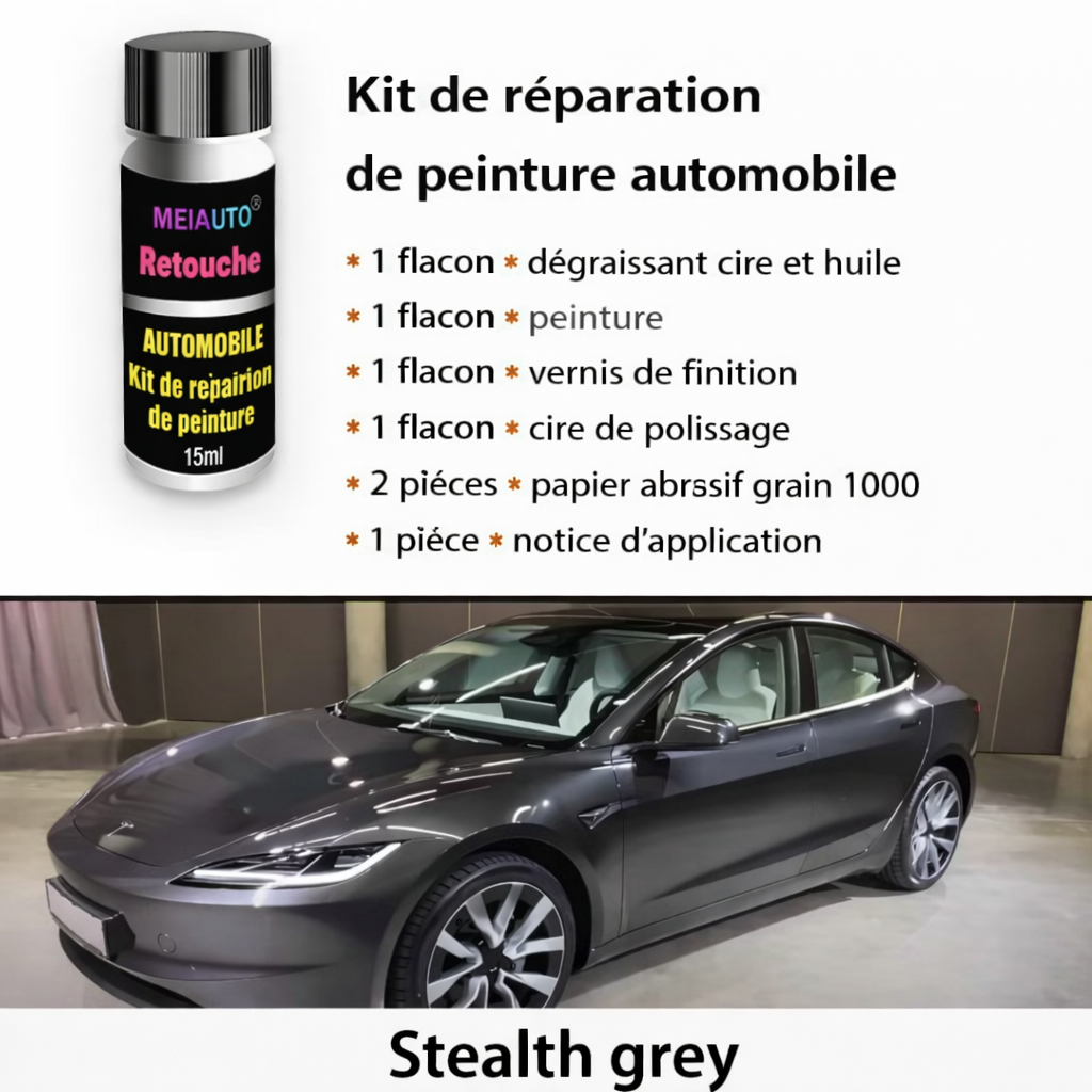 Kit complet de réparation / retouche peintures Tesla