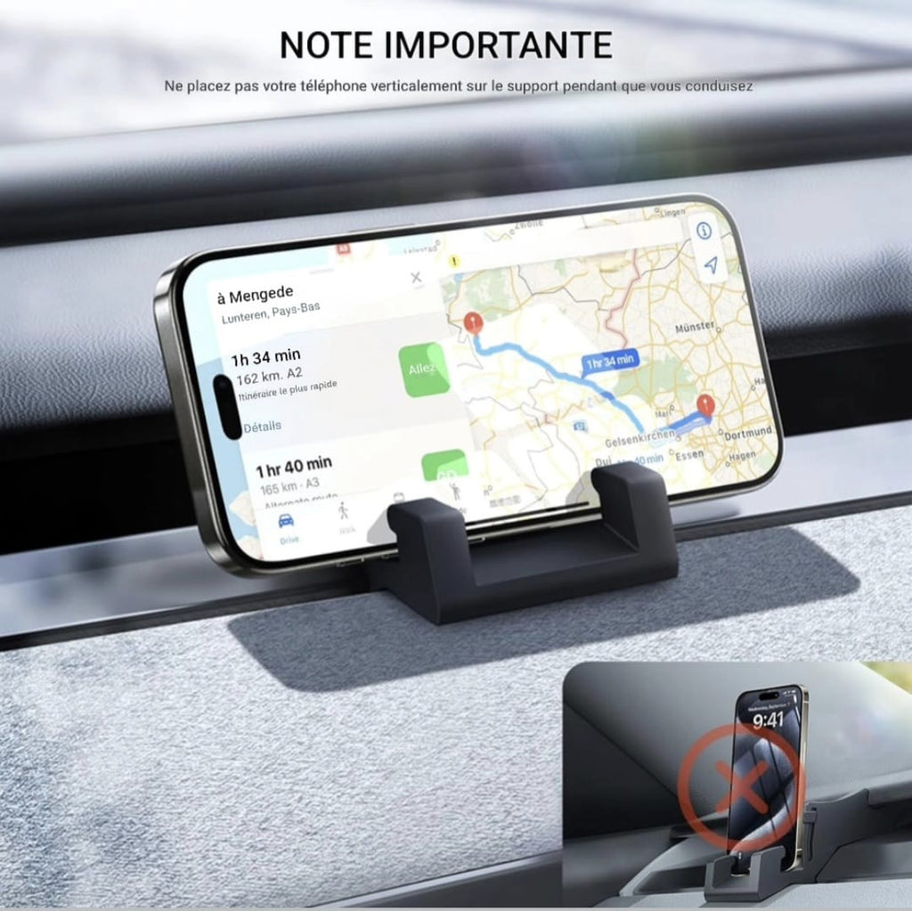 Support téléphone et lunettes en silicone pour Tesla Model Y 2020-2025 et Model 3 2017-2025