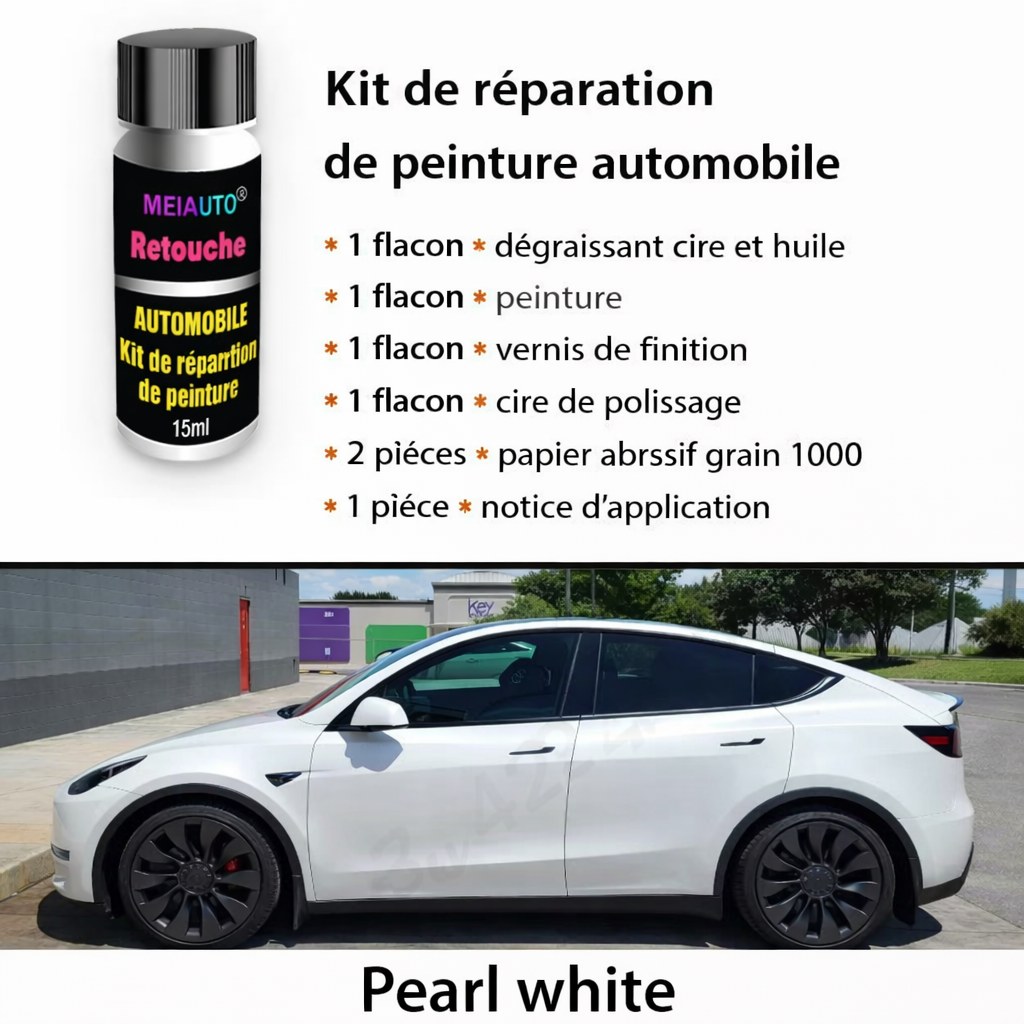 Kit complet de réparation / retouche peintures Tesla