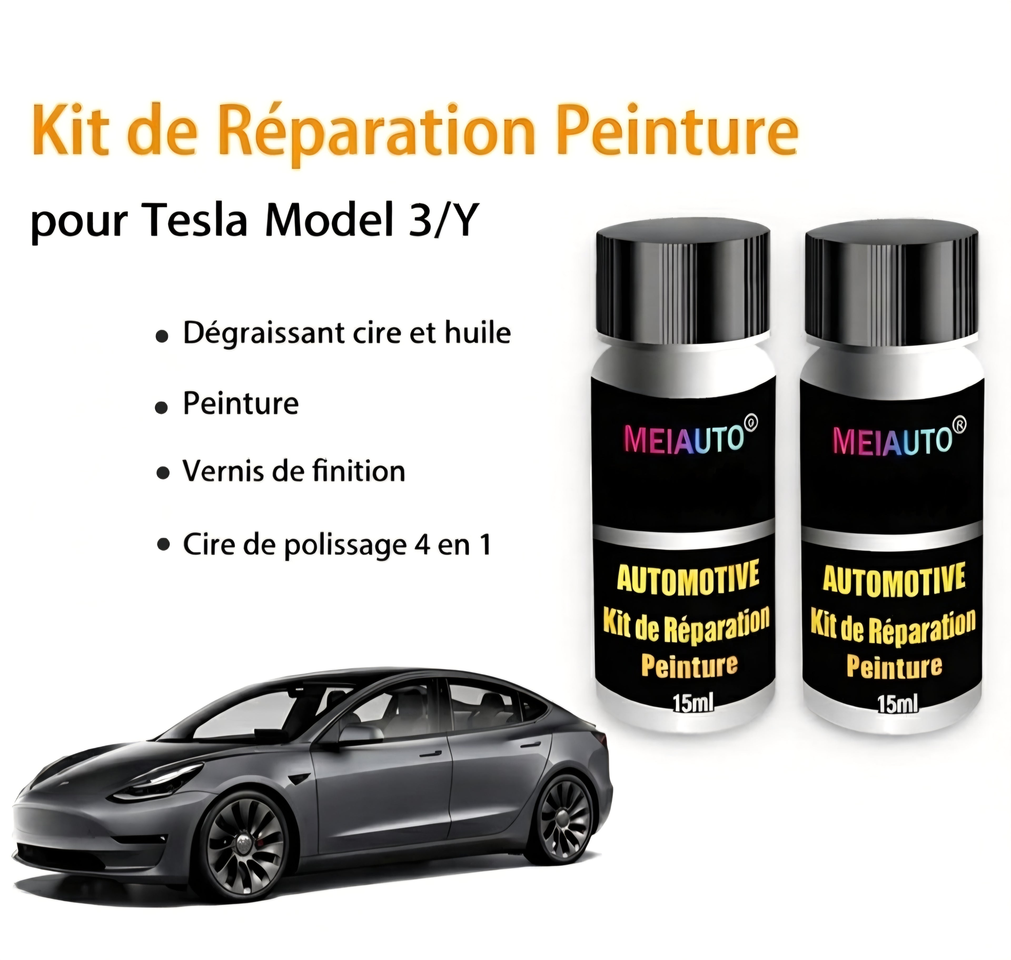 Kit complet de réparation / retouche peintures Tesla